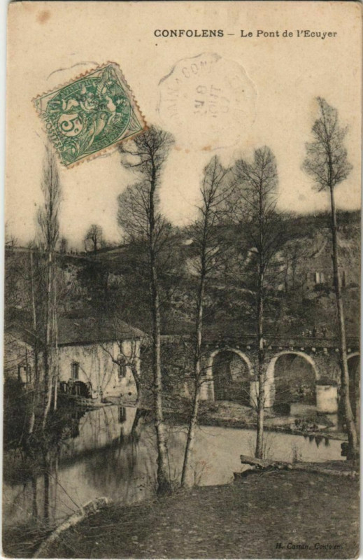 Carte postale ancienne Confolens Le Pont de l'Ecuyer France à Confolens