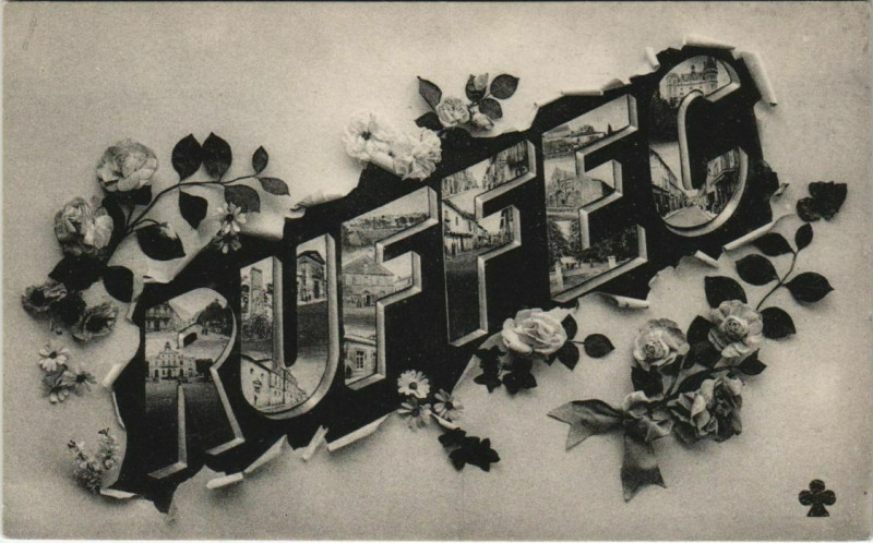 Carte postale ancienne Ruffec souvenir France à Ruffec