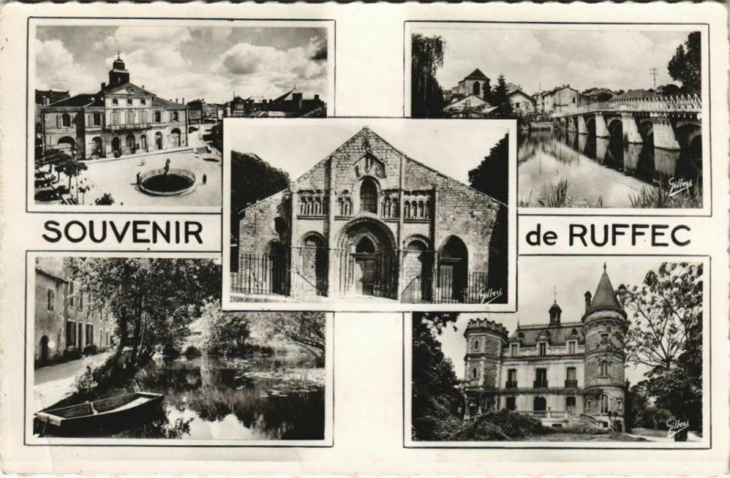 Carte postale ancienne Ruffec souvenir France à Ruffec