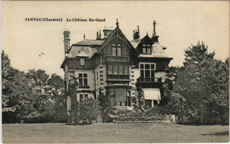 Carte postale ancienne Jarnac Chateau Haviland France à Jarnac