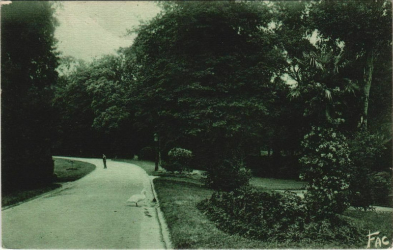 Carte postale ancienne Cognac- Un coin du Jardin de l'Hotel de Ville France à Cognac