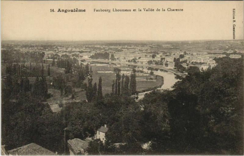 Carte postale ancienne Angouleme- Faubourg l'Houmeau France à Angoulême