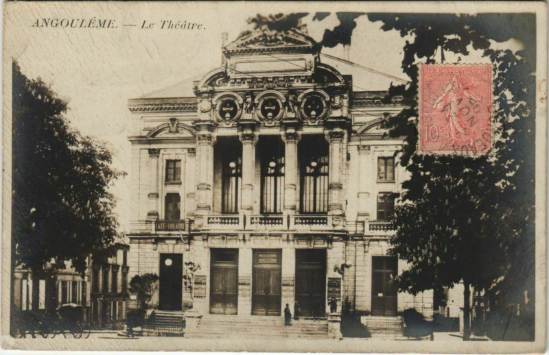 Carte postale ancienne Angouleme- Le Theatre France à Angoulême