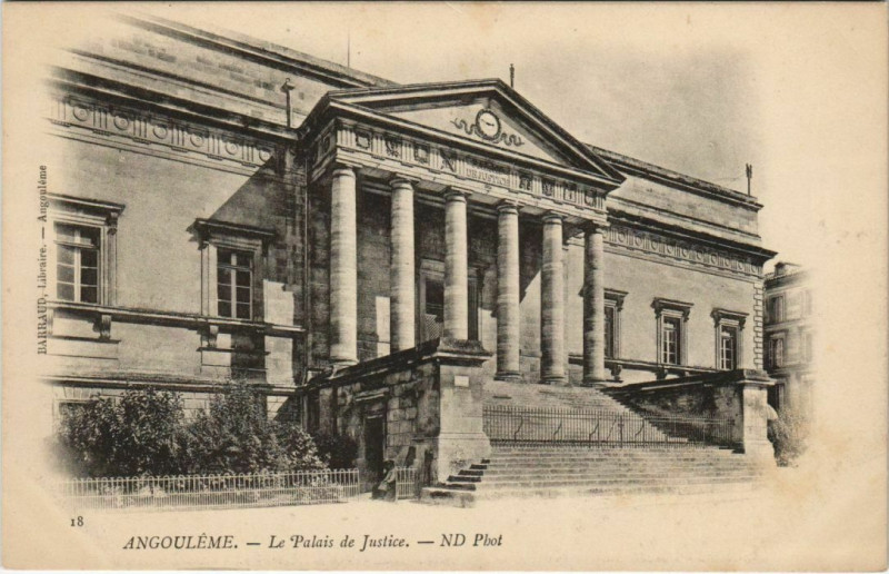 Carte postale ancienne Angouleme- Palais de Justice France à Angoulême
