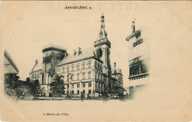 Carte postale ancienne Angouleme- Hotel de Ville France à Angoulême