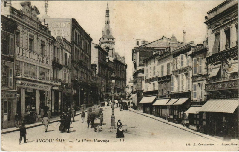 Carte postale ancienne Angouleme- Place Marengo France à Angoulême