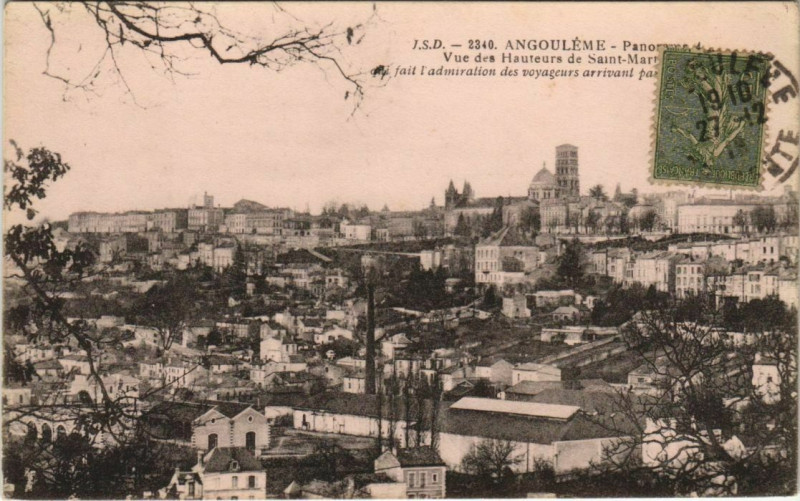 Carte postale ancienne Angouleme- Panorama France à Angoulême