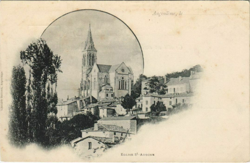 Carte postale ancienne Angouleme- Eglise Saint-Ausone France à Angoulême