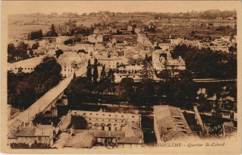 Carte postale ancienne Angouleme- Quartier Saint-Cybard France à Angoulême