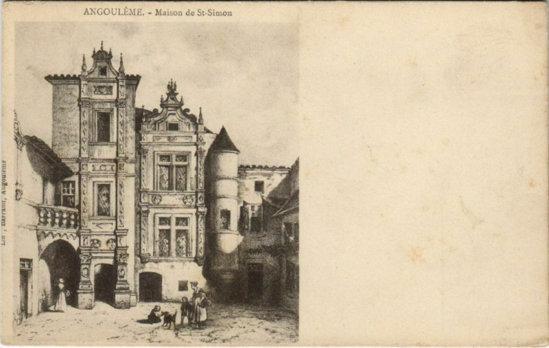 Carte postale ancienne Angouleme- Maison de Saint-Simon France à Angoulême
