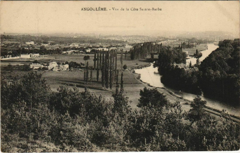 Carte postale ancienne Angouleme- vue de la Cote Sainte-Barbe France à Angoulême