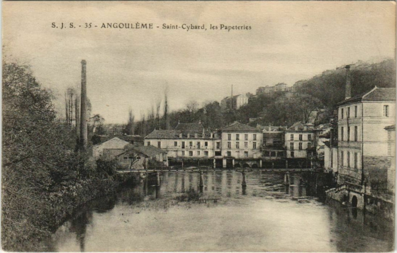 Carte postale ancienne Angouleme- Saint Cybard,Les Papeteries France à Angoulême