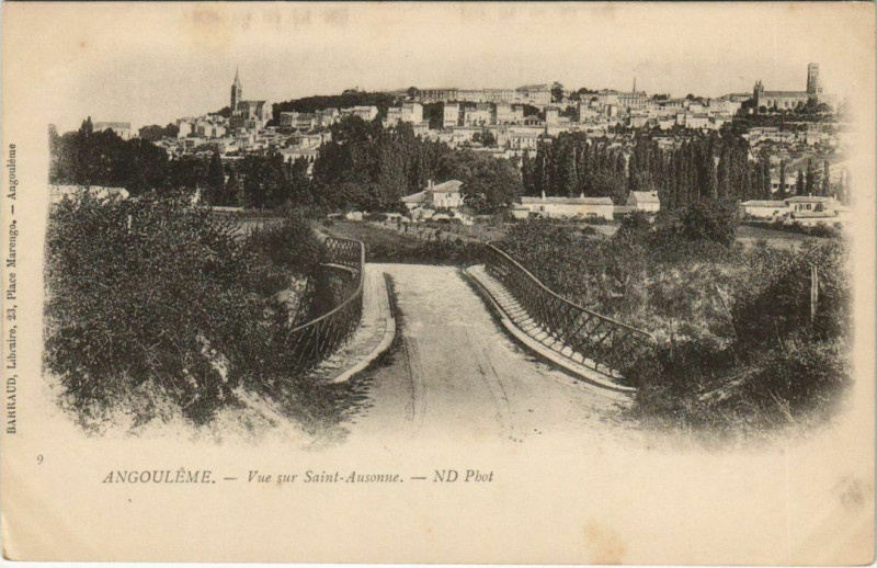 Carte postale ancienne Angouleme- vue sur Saint Ausonne France à Angoulême