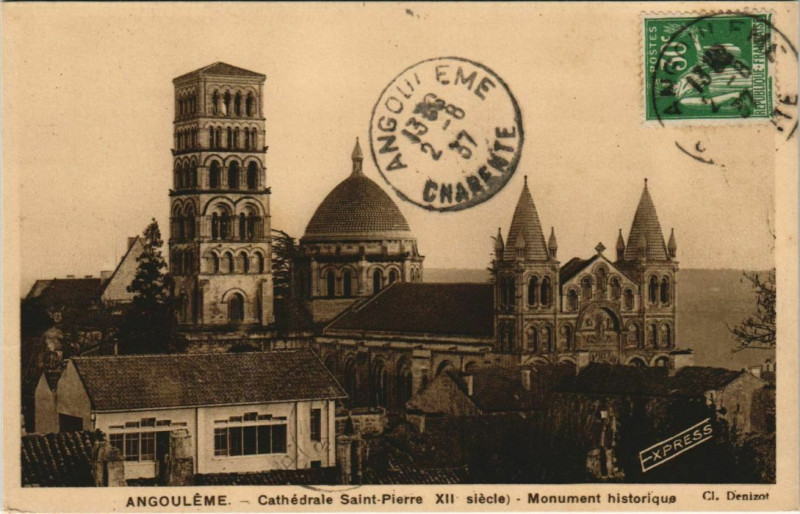Carte postale ancienne Angouleme- Cathedrale Saint Pierre France à Angoulême