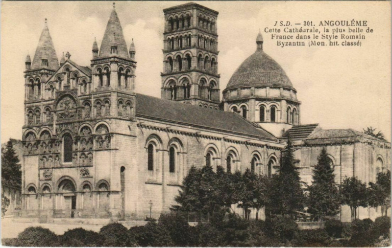 Carte postale ancienne Angouleme- Cette Cathedrale France à Angoulême