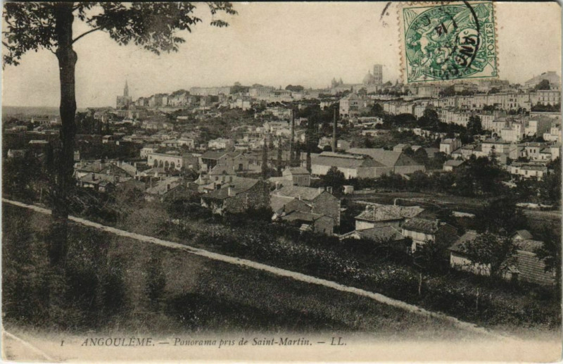 Carte postale ancienne Angouleme- Panorama France à Angoulême