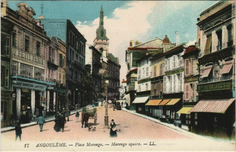 Carte postale ancienne Angouleme- Place Marengo France à Angoulême