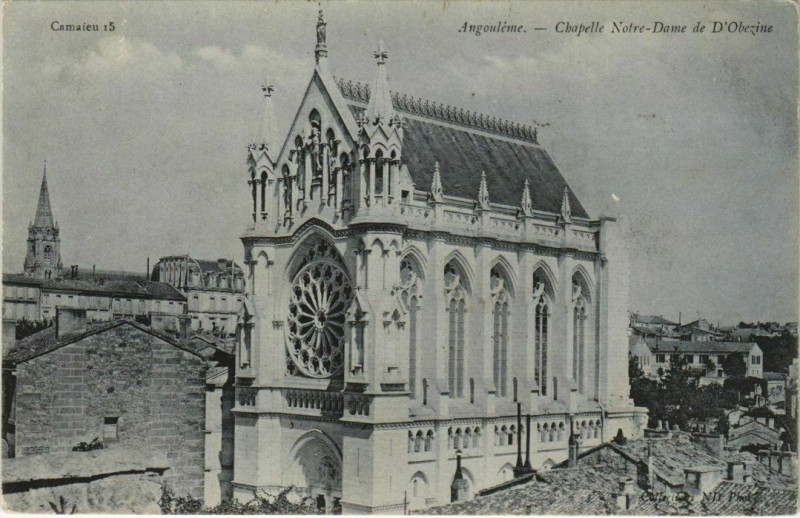 Carte postale ancienne Angouleme- Chapelle Notre Dame de d'Obezine France à Angoulême