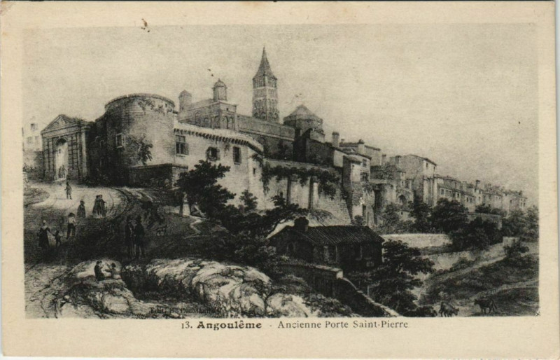 Carte postale ancienne Angouleme- Ancienne Porte Saint Pierre France à Angoulême