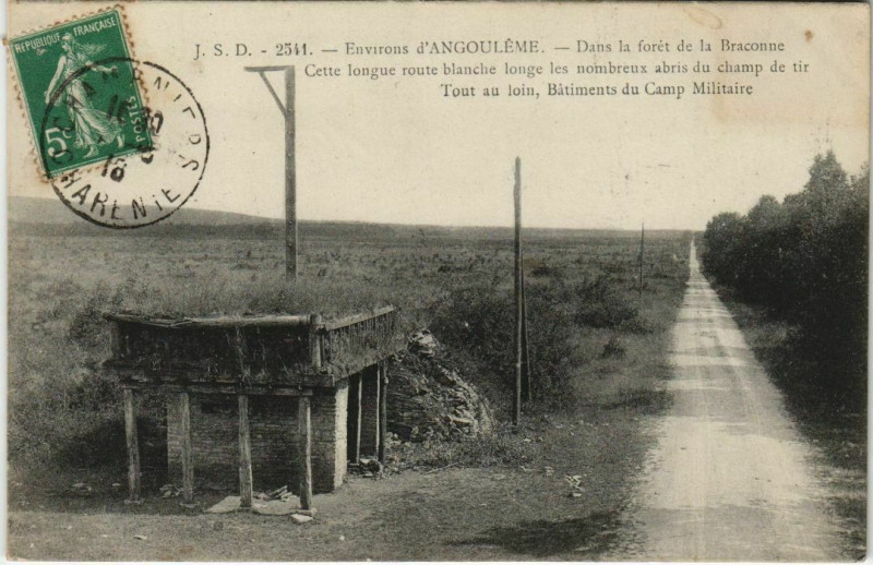 Carte postale ancienne Angouleme- Dans la foret de la Braconne France à Angoulême