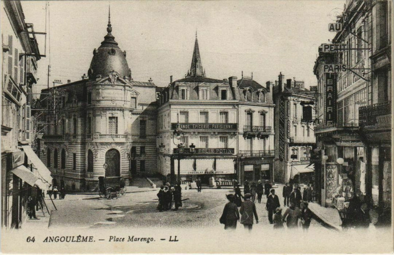 Carte postale ancienne Angouleme- Place Marengo France à Angoulême