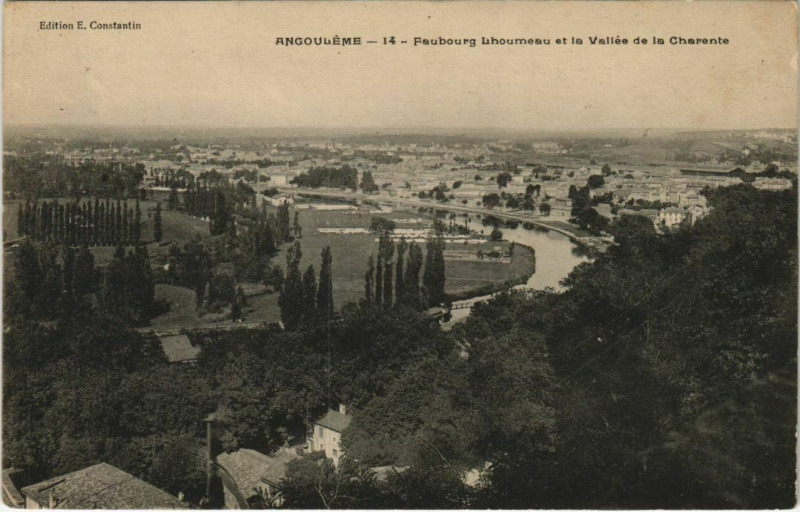Carte postale ancienne Angouleme- Faubourg L'Houmeau France à Angoulême