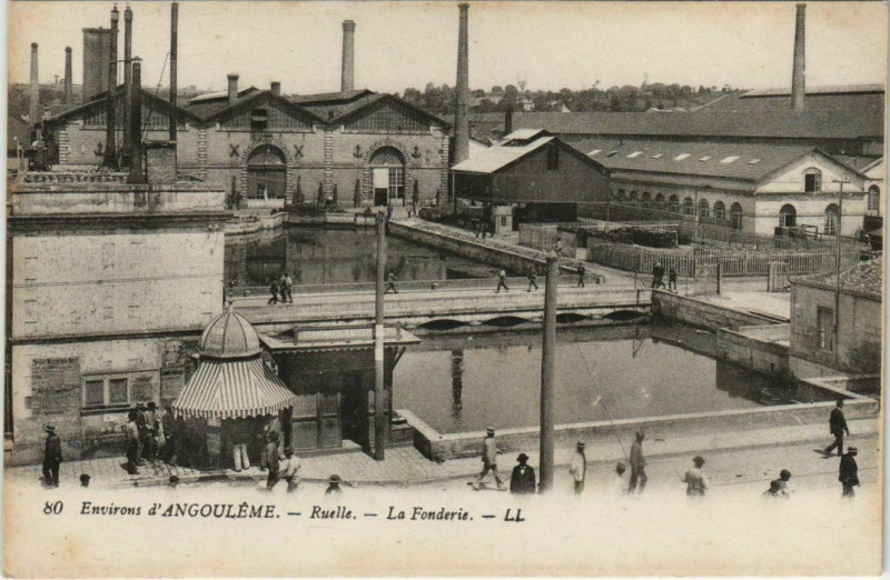 Carte postale ancienne Angouleme- Ruelle,La Fonderie France à Angoulême