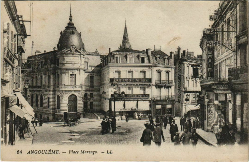 Carte postale ancienne Angouleme- Place Marengo France à Angoulême