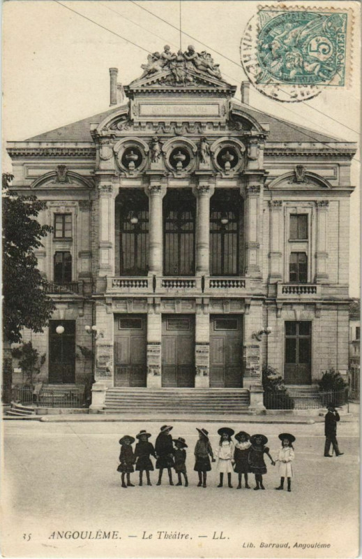 Carte postale ancienne Angouleme- Le Theatre France à Angoulême
