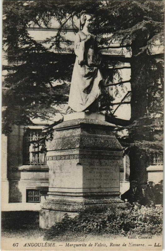 Carte postale ancienne Angouleme- Marguerite de Valois,Reine de Navarre France à Angoulême