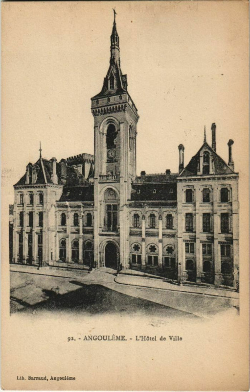 Carte postale ancienne Angouleme- Hotel de Ville France à Angoulême