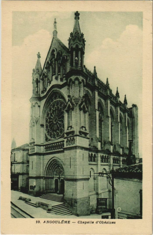 Carte postale ancienne Angouleme- Chapelle d'Obezines France à Angoulême