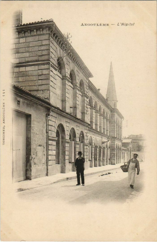 Carte postale ancienne Angouleme- Hopital France à Angoulême