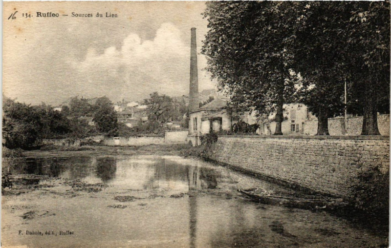 Carte postale ancienne Ruffec - Sources du Lien à Ruffec
