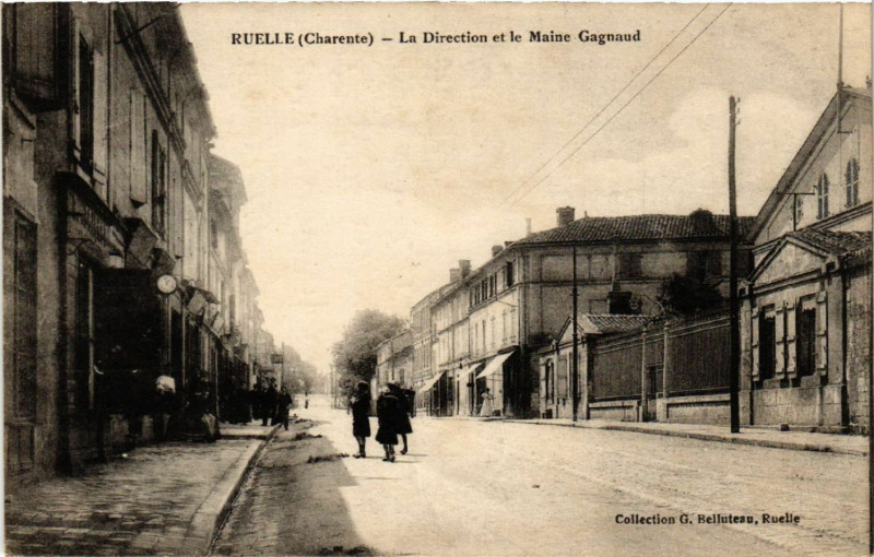 Carte postale ancienne Ruelle (Charente) - La Direction et le Maine Gagnaud