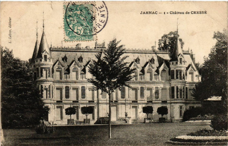 Carte postale ancienne Jarnac - Chateau de Cressé à Jarnac
