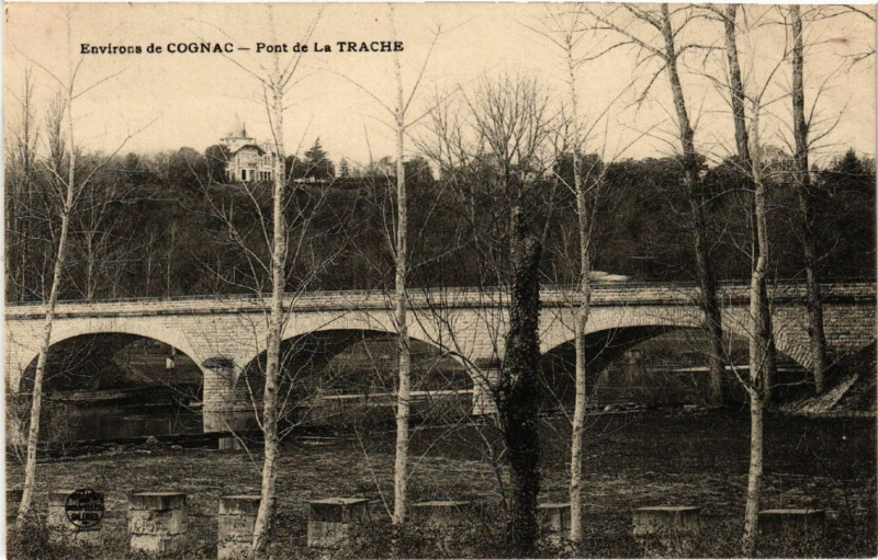 Carte postale ancienne Environs de Cognac - Pont de la Trache à Cognac