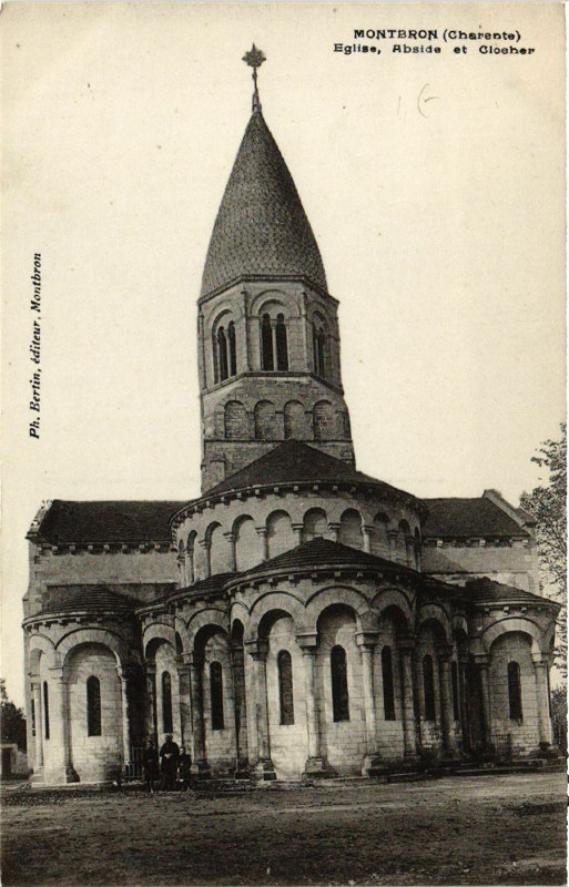 Carte postale ancienne Monteron - Eglise, Abalde et Clochar