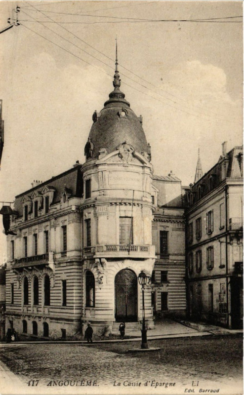 Carte postale ancienne Angouleme - La Caisse d'Epargne à Angoulême
