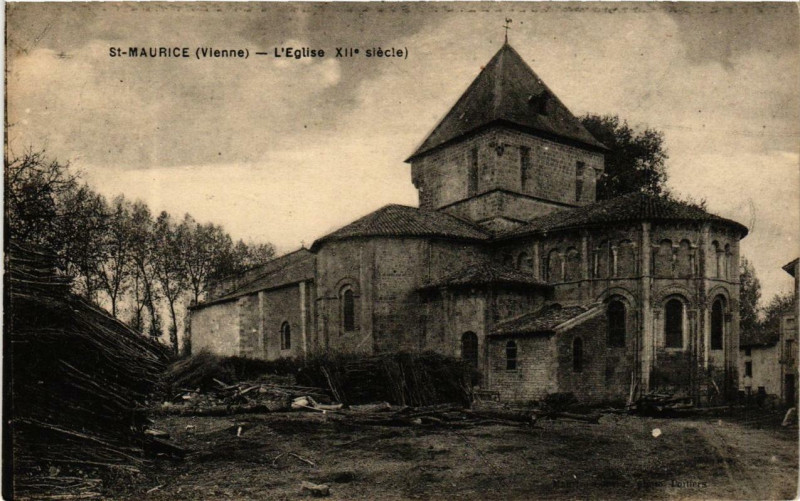 Carte postale ancienne Saint-Maurice Eglise