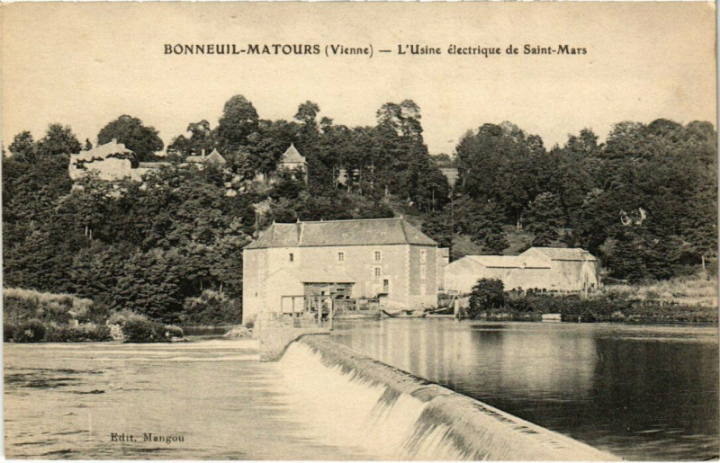 Carte postale ancienne Bonneuil-Matours - L'Usine electrique de Saint-Mars à Bonneuil-Matours
