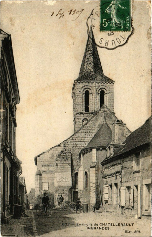 Carte postale ancienne Environs de Chatellerault ingrandes à Châtellerault