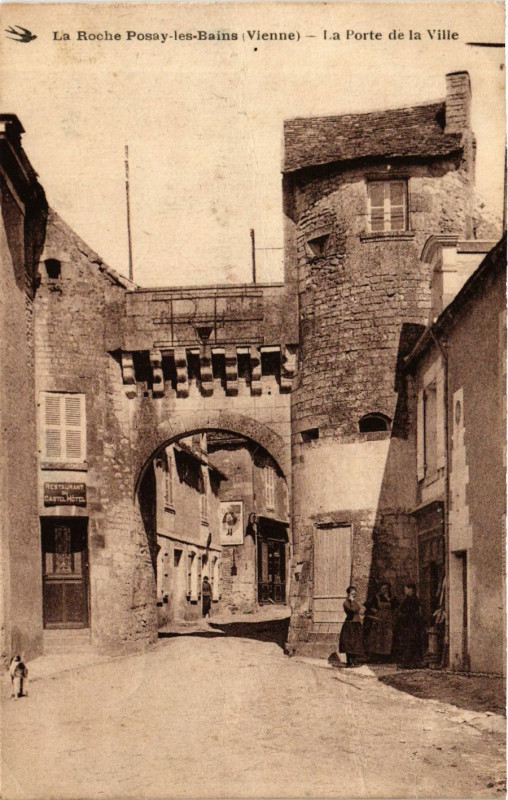 Carte postale ancienne La Roche-Posay-les-Bains - La Porte de la Ville à La Roche-Posay