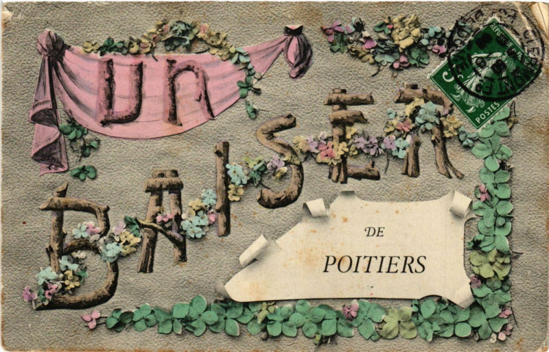 Carte postale ancienne Un Baiser de Poitiers à Poitiers