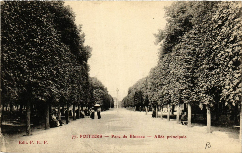 Carte postale ancienne Poitiers - Parc de Blossac à Poitiers