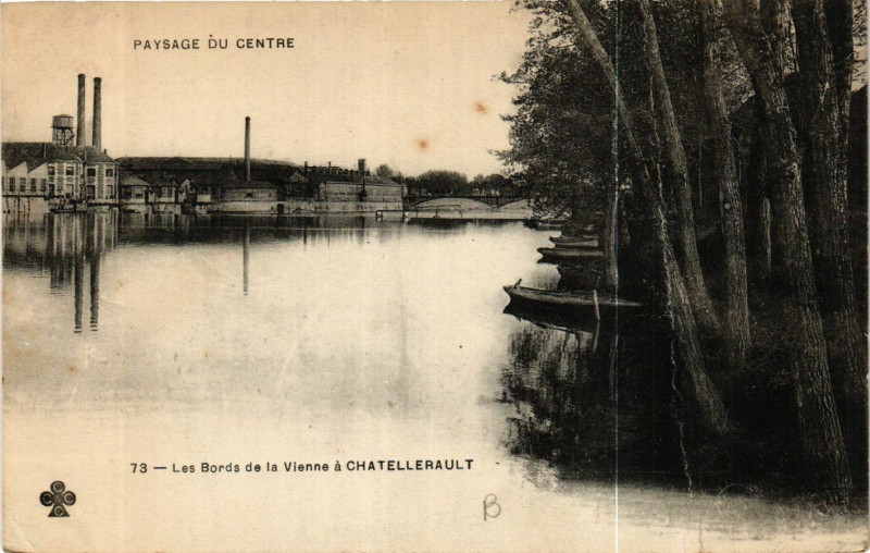 Carte postale ancienne Paysage du Centre - Les Bords de la Vienne a Chatellerault à Châtellerault