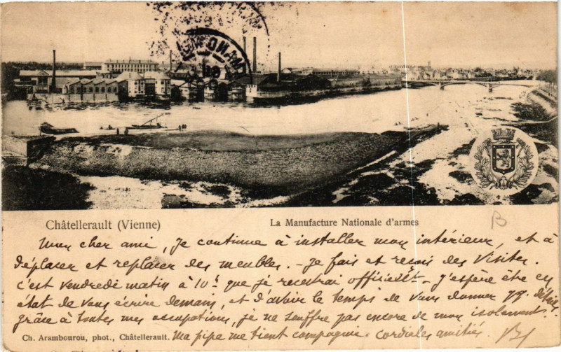 Carte postale ancienne Chatellerault - La Manufacture Nationale d'Armes à Châtellerault