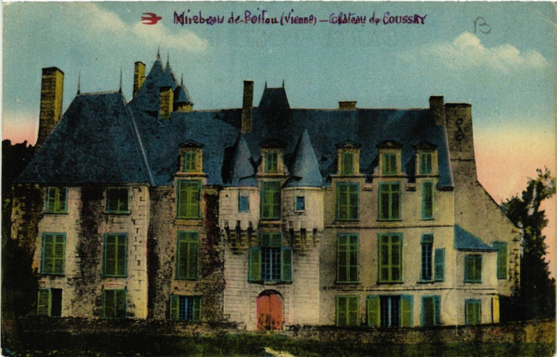 Carte postale ancienne Mirebeau de Poiton - Chateau de Coussay à Mirebeau