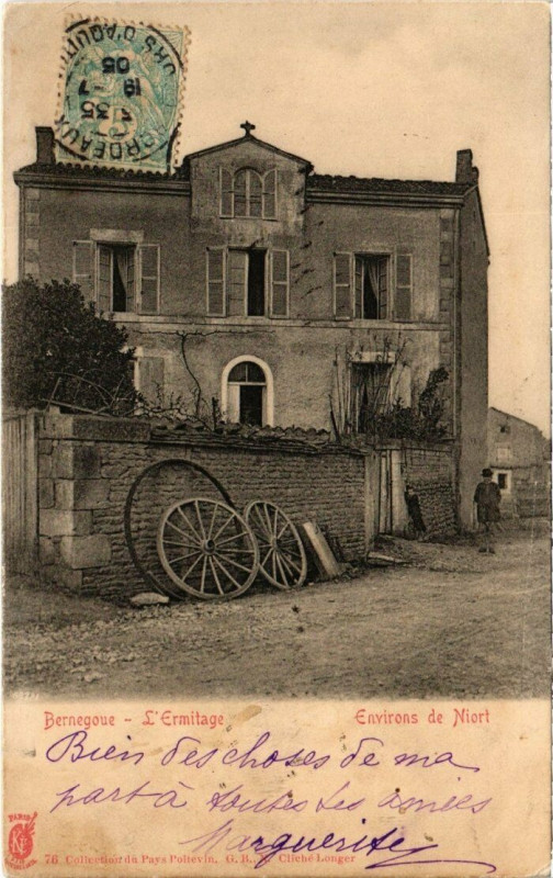 Carte postale ancienne Bernegoue - L'Ermitage