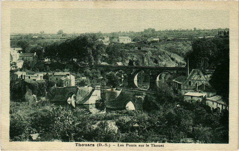 Carte postale ancienne Thouards - Le Ponts sur le Thouet